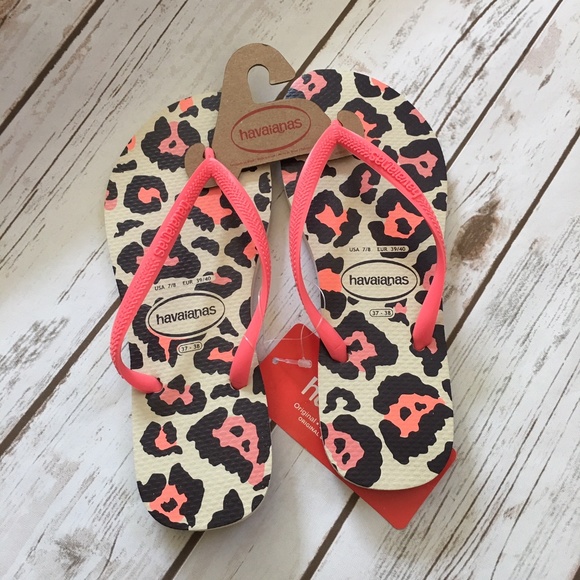 animal flip flops size 2